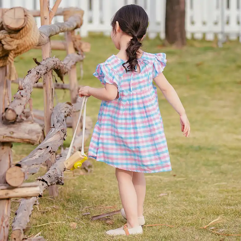 tartan flower girl dress