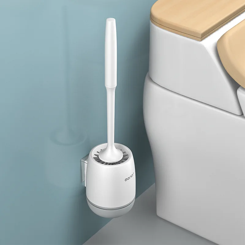 Мягкая щетина щетка для туалета длинная ручка вентиляция сухая Чистящая Щетка чистящие аксессуары для ванной комнаты и туалета щетка - Цвет: Gray