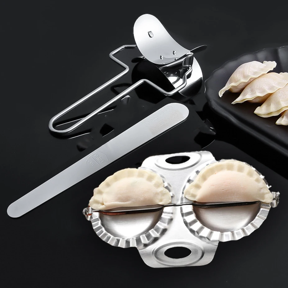Easy Pastry Tools Stainless Steel Dumpling Maker Dough Cutter Ravioli Press Mold