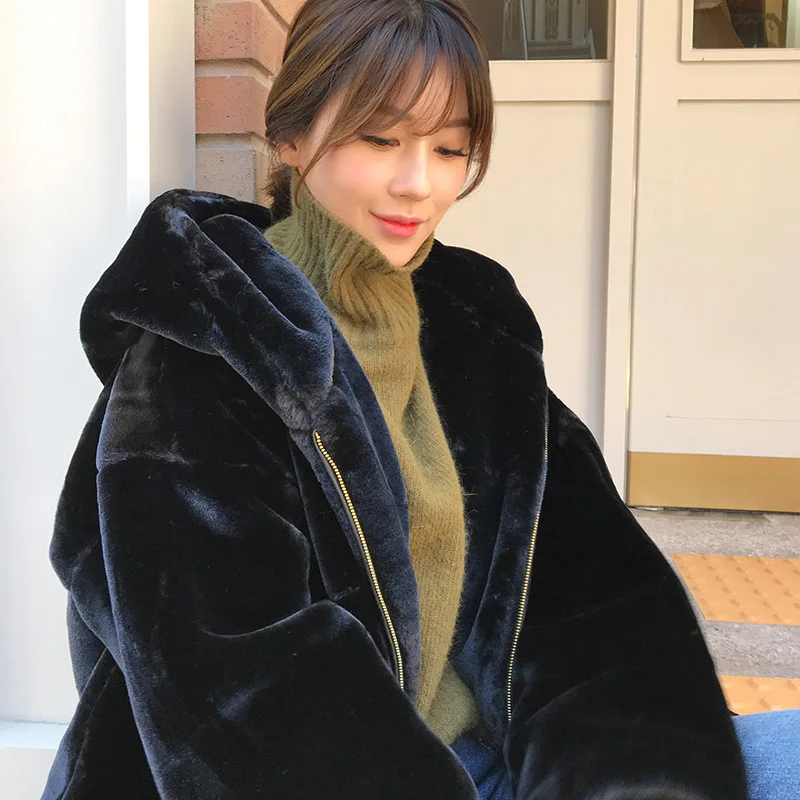 Женская теплая верхняя одежда с капюшоном повседневное толстое пальто из