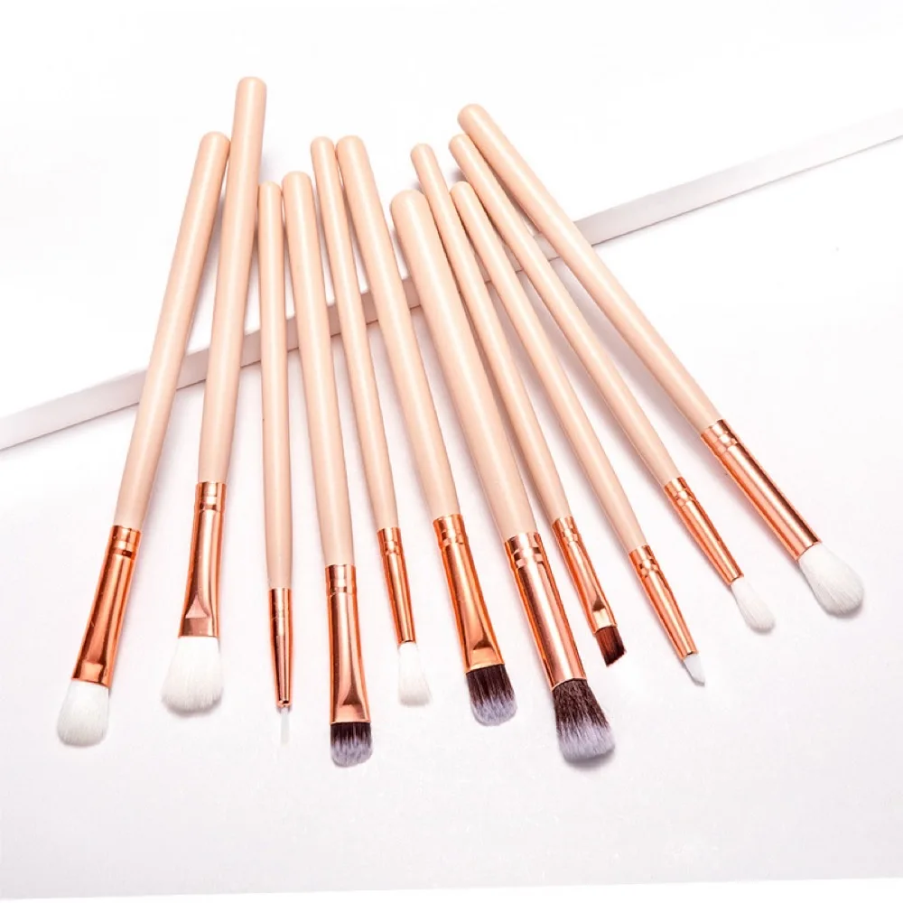 

New 12 rose gold loose powder eyeshadow brushes for beginners, eye brush set, multi-function full set of eye makeup brush tools,