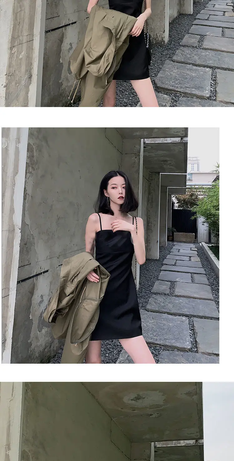 Sleeveless Dress Women Spaghetti Strap Mini Dresses Womens Sexy Spliced Chic Fashion Elegant Ins Partywear Streetwear All Match fancy dress