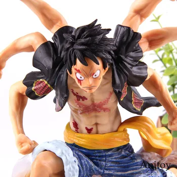 

P.O.P One Piece Monkey D Luffy GomuGomu No Gatling Ver. Anime One Piece Luffy Action Figure PVC Collectible Model Toy