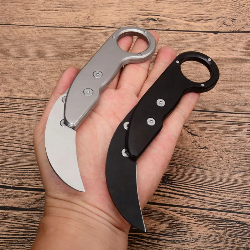 Karambit CSGO EDC инструмент 5cr15mov лезвие+ сплав алюминиевая ручка механический Тактический коготь нож открытый складной охотничий карманный нож