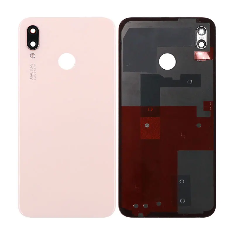Розовый Для huawei P20 Lite, стеклянная крышка для батареи с пленкой для объектива камеры, сменная Тонкая Защитная крышка для батареи для huawei Nova 3E - Цвет: Розовый