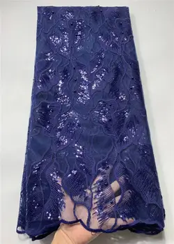 

Latest African Milk Silk sequence Lace Fabric 2020 High Quality nigerian French Net With Sequins Embroidery Tulle Lace For Dress