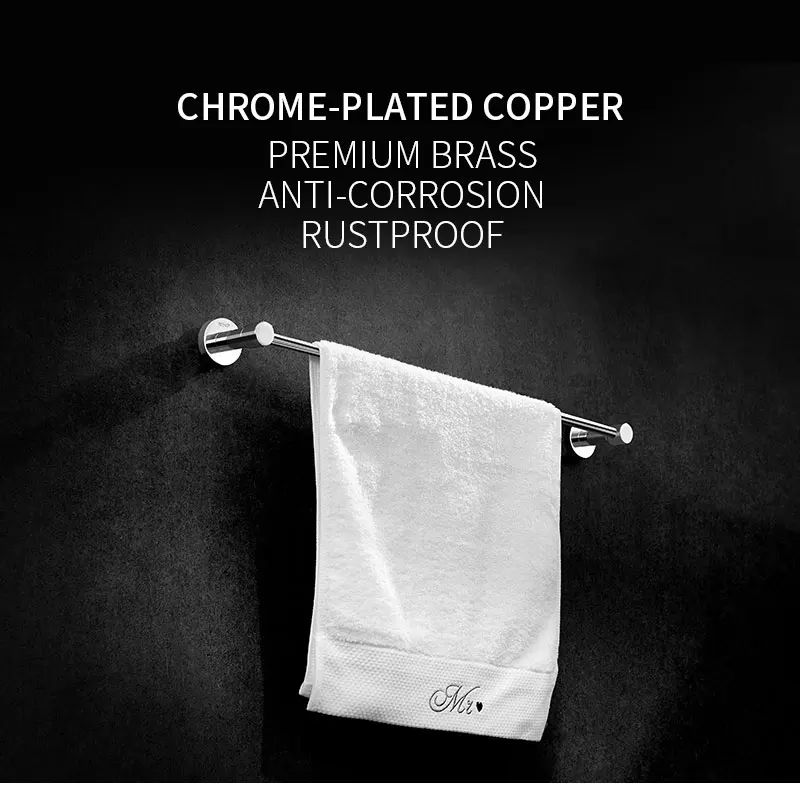 Chrome Polished Bath Hardware Set Brass Items Wall Mounted Towel Rack Bathroom Hardware Banheiro Preto Bathroom Accessories
