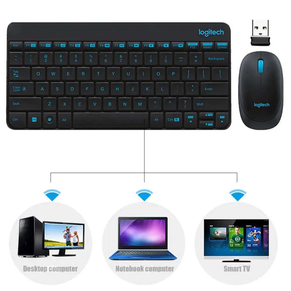 Logitech Mk245 Wireless Combo Keyboard Mouse Gaming Laptop Pc Clavier Gamer  Original Waterproof Ergonomics Keyboards Mouse Set - Keyboard Mouse Combos  - AliExpress