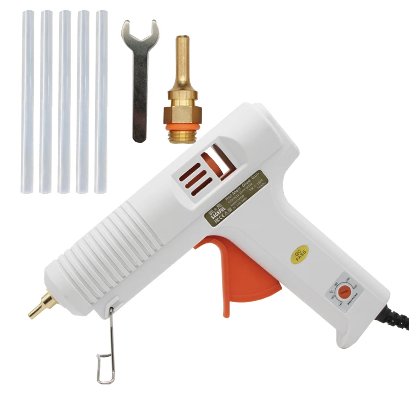 glue gun 2x38mm 220 В 150 Вт термоплавкий клеевой пистолет длинный клеевой пистолет Диаметр сопла 1 мм 1,3 мм промышленный клеевой пистолет DIY Инструменты для ремонта рукоделия клеевой пистолет - Цвет: glue gun 2x38mm