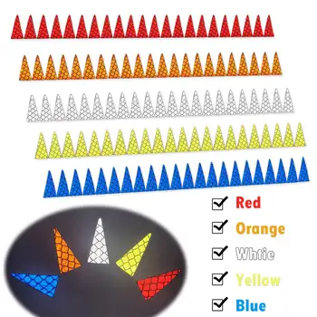 

Colorful Reflective Helmet Warhawk Mohawk Sticker Rubber Trim Outdoor Riding Cap Helmet Decoration Helmets Horn Decoration
