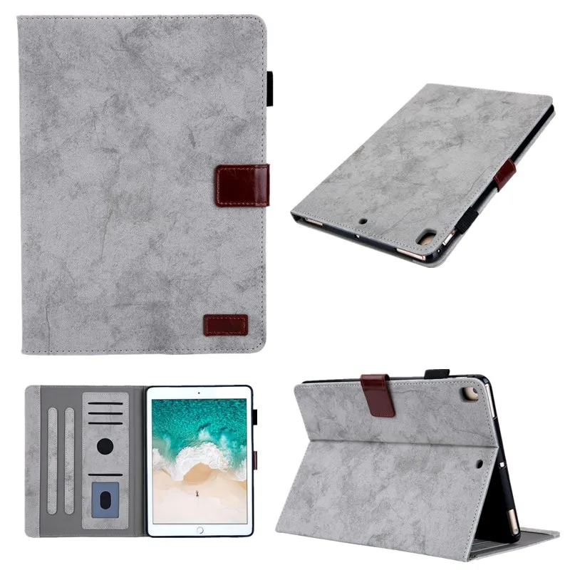 Чехол для ipad 9,7 / pro 9,7 дюймов 5/6 ipad 5/6th чехол для бизнес класса люкс Ретро стент карты кожаный Стенд Смарт Air Air2 чехол