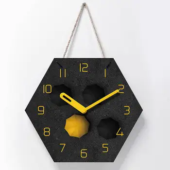 

Luxury Wooden Wall Clock Vintage Electronic Living Room Wall Clock Kitchen Small Reloj De Pared Grande Home Watch QAB50WC