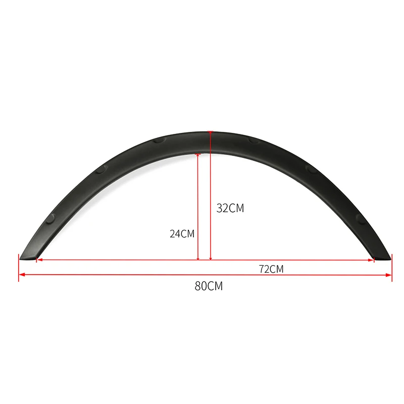 4 шт./компл. 80 мм Универсальный гибкий автомобиля арок, Большие широкие средства ухода за кожей колеса Арки крыло колесо из полипропилена для бровей