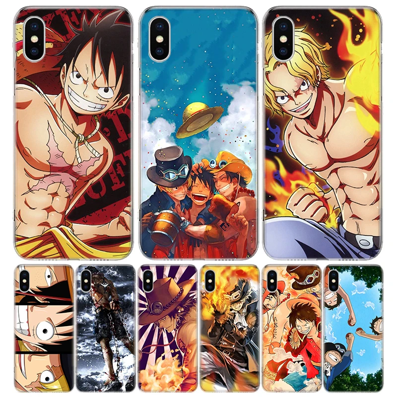 Anmine One Piece Ace Sabo Cover Phone Case For Iphone 11 Pro 7 6 X 8 6s Plus Xs Max Xr 5s Se 10 9 Art Tpu Coque Capa Shell Phone Case Covers Aliexpress