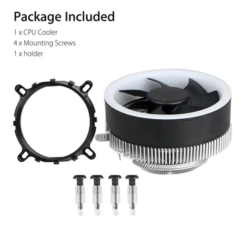 

Hydraulic Bearing Heatsink Colorful 3 Pin RGB Fan Led Desktop Computer Silent CPU Cooler Radiator Durable For Intel LGA1156