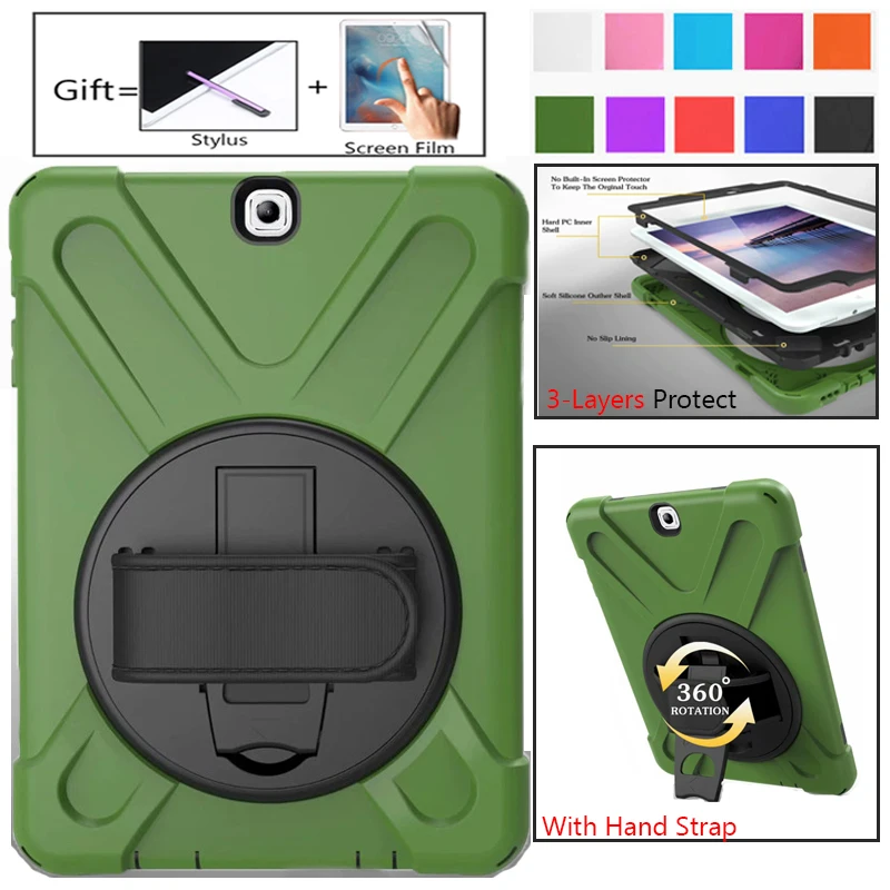 Для Tab S2 SM-T710 детский безопасный ударопрочный Прочный силиконовый Жесткий чехол для Samsung Galaxy Tab S2 8,0 T710 T715