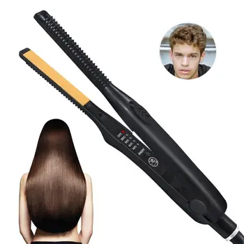 オンライン ミニ電子ポータブルヘアストレートカーラー矯正アイアン2020新ヘアカーラー