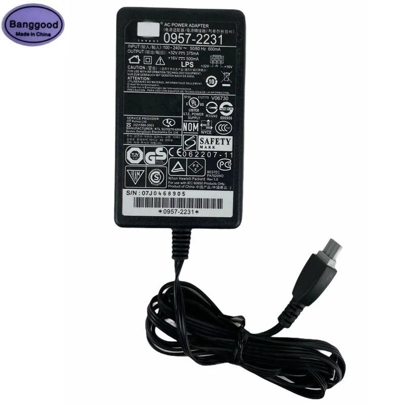 Зарядное устройство для принтера HP D1420 D1430 D1460 D2430 D2460 F2120 F2140 F2240 F2280 F229 0957-2231 32 В мА 16