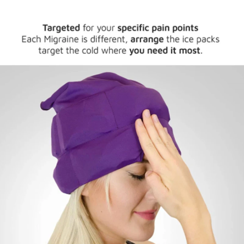 GL Headache And Migraine Relief Cap Ice Mask Or Hat Used For Migraines And Tension Headache