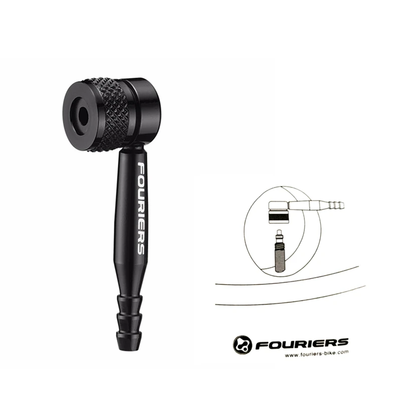 FOURIERS VL-PE005 Disc Wheel 90 Degree Adapter Fix MTB Road Bicycle Presta Pump Valve Rim Adapter Convert Connector afbeelding