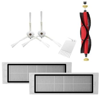 

1Pcs Main Brush + 2Pcs Side Brushes + 2Pcs Filters + 1Pcs White Brush for Xiaomi 1/1S/Stone/Xiaowa Vacuum Cleaner Parts Acces
