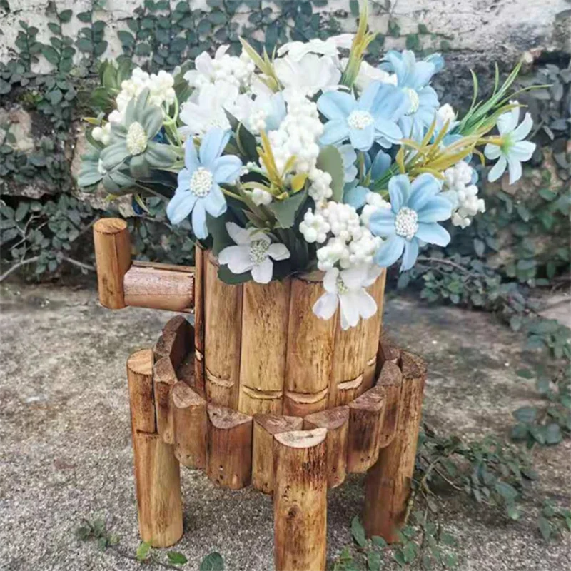 Wooden Flower Pots Plant Trough Flowerpot Succulent Home Garden Decor Planter 