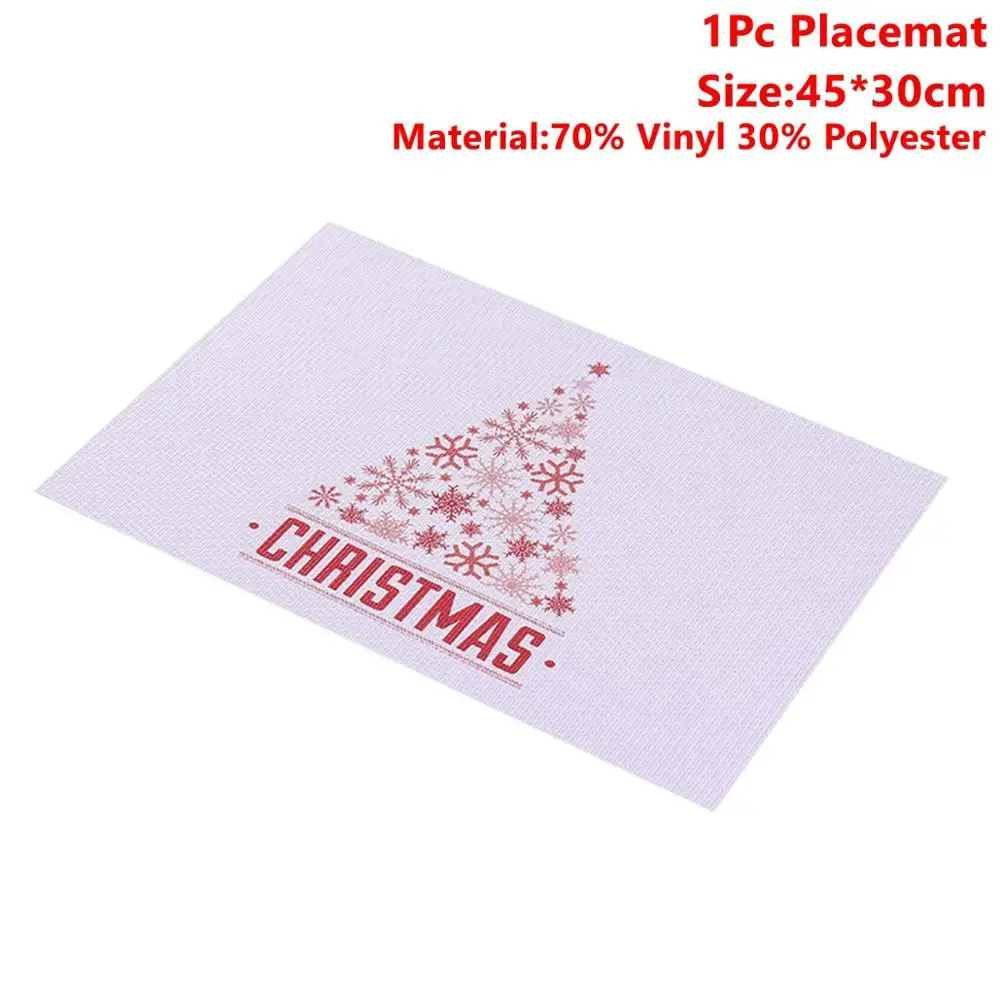 Placemat 4 Taoup льняные рождественские настольные флаги, Рождественский Настольный Декор для дома, Рождественский Настольный коврик, Рождественская скатерть с лосем, скатерть для стола Noel - Цвет: Placemat 4