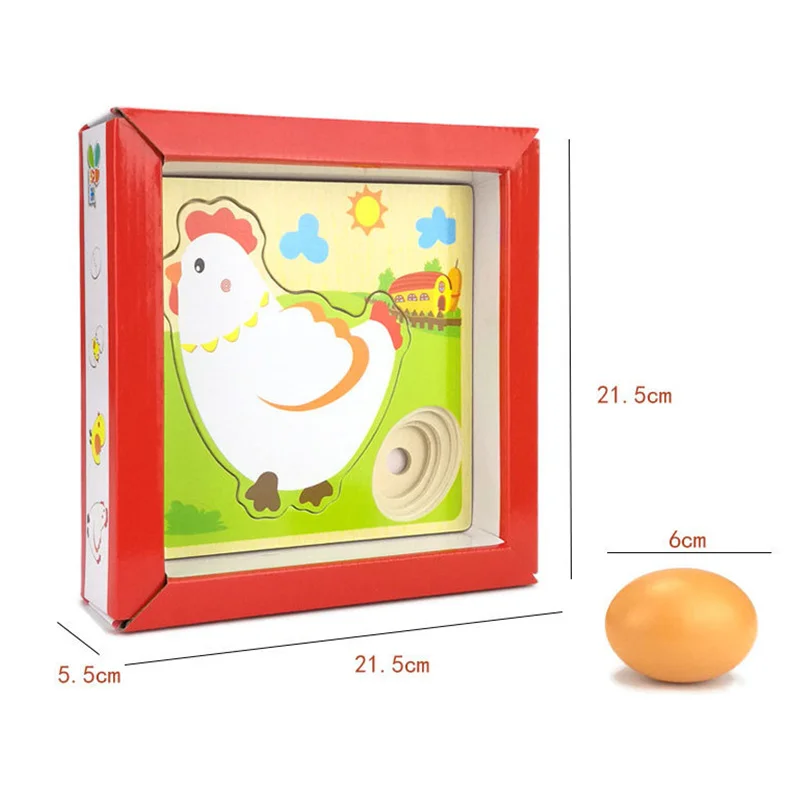 Wooden-toys-Cartoon-image-of-hen-Multi-level-educational-lay-eggs-Jigsaw-Puzzle-Kids-Toys-Gifts