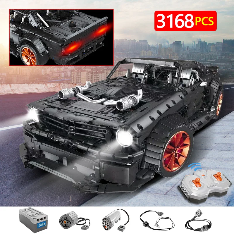 3168 шт. Technic legningly RC гоночный автомобиль светодиодный светильник MOC RTR V2 Модель Строительный блок кирпичи игрушки для детей