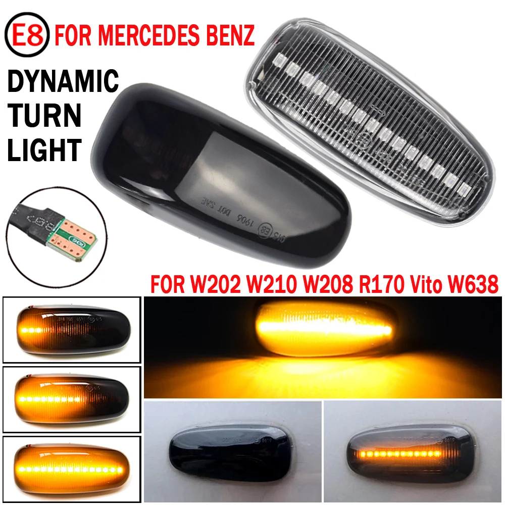 2PCS Led   Ŀ ȸ ȣ ǥ     ޸  W210 W202 W208 R170 Vito W638