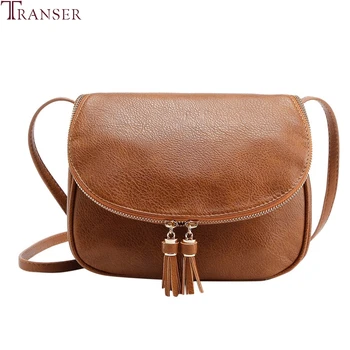 

Transer Shoulder Bag Women Vintage PU Leather Messenger Bag mini purses and handbags Ladies tassel Crossbody Bags Bolsa Feminina