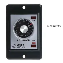 AC 220V AH2-Y Power On Delay Timer High Accuracy Time Relay Device 1/3/5/10/30/60 Seconds 3/6/10/30/60 Minutes dkj y 60 minutes 15a delay timer switch for electronic microwave pressure oven cooker