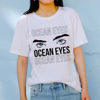 

Women Clothes 2020 Bilie Eilish Ocean Eyes Print Gothic Vogue T-shirt Harajuku Kawaii Aesthetic Tee Camiseta Mujer Riverdale