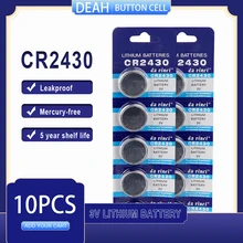 10 PÇS/LOTE CR2430 3V CR Bateria De Lítio 2430 DL2430 BR2430 ECR2430 para Assista Calculadora Computador de Controle Brinquedos Baterias Botão