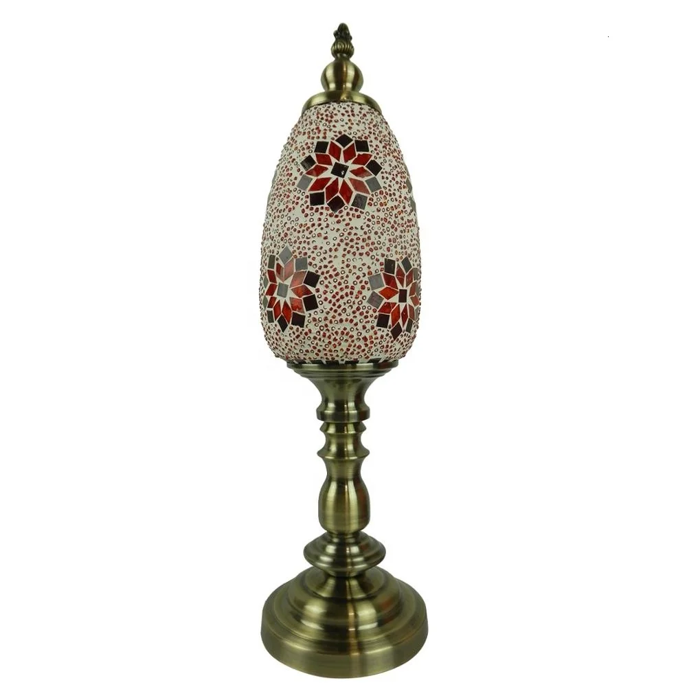 Special Price Sinovo China Factory Directly Supplied Unique Custom Chrome Children Bedroom Table Lamp With Turkish Style Mosaic Lampshade