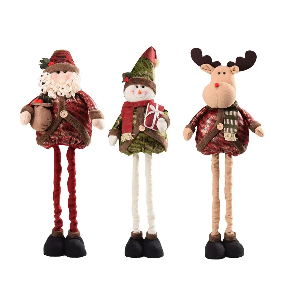 

Christmas Decorations Gifts Telescopic Christmas Gifts Old Man Doll Snowman Elk Doll Gift Desktop Ornaments