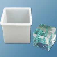 New 1pc White DIY Resin Epoxy Mold Silicone Mold 10*10cm Square Cube Mold 1