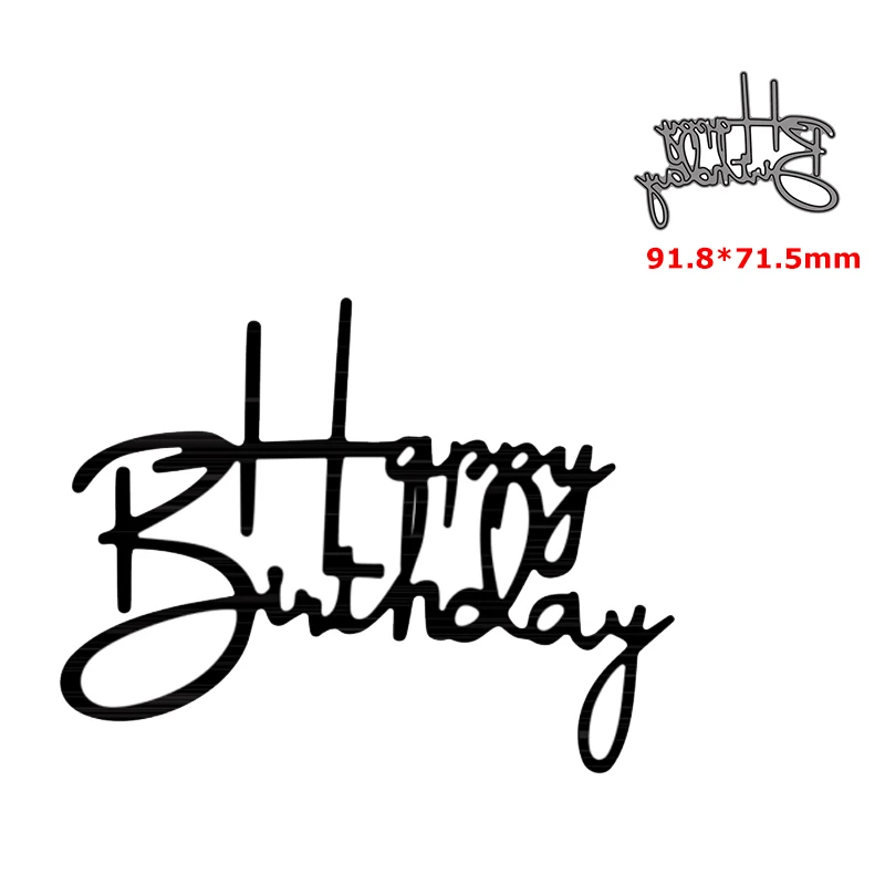 

Metal cutting dies cut die mold happy birthday decoration diy Scrapbook paper craft knife mould blade punch stencils dies