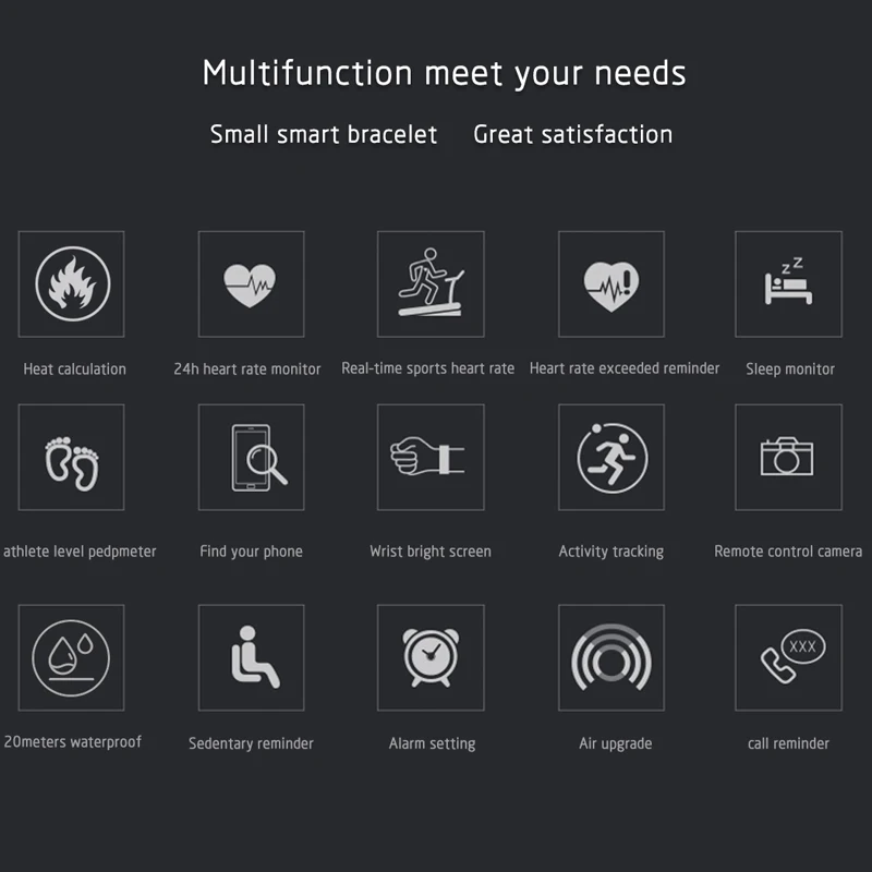 Greentiger M4 Смарт Браслет IP67 Водонепроницаемый Фитнес Tracker Heart Rate Monitor Умный браслет