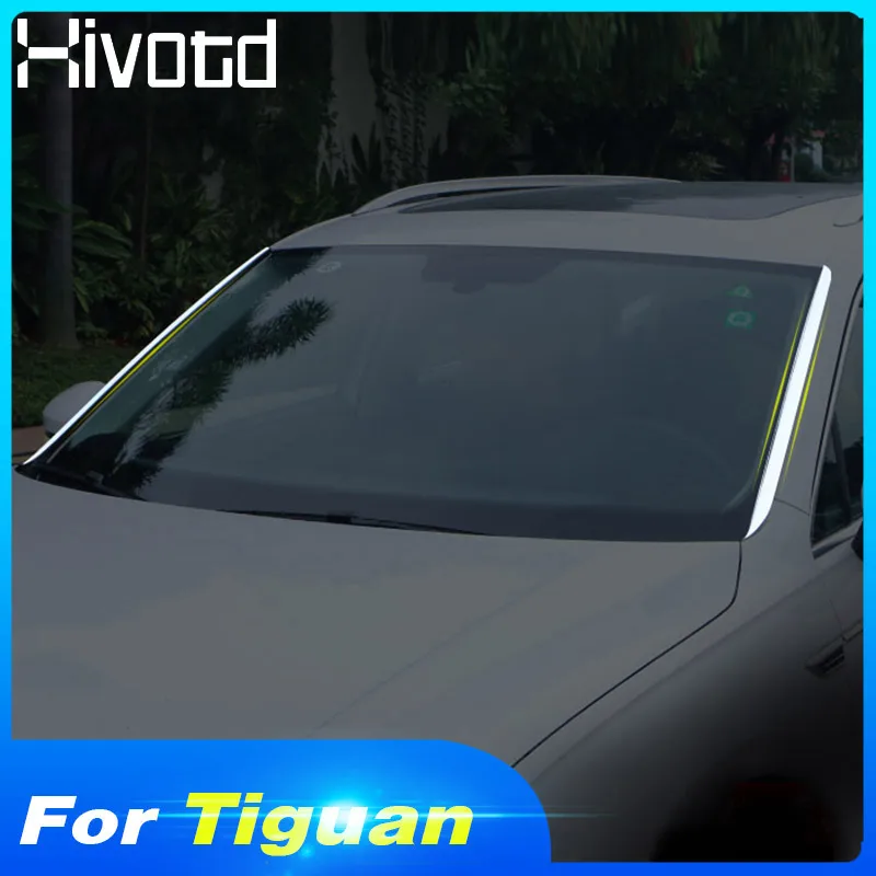 

Hivotd For VW Tiguan MK2/L 2019 2018 Car Styling Stainless Front Window Side Edge Strip Protector Trims Chrome Cover Accessories