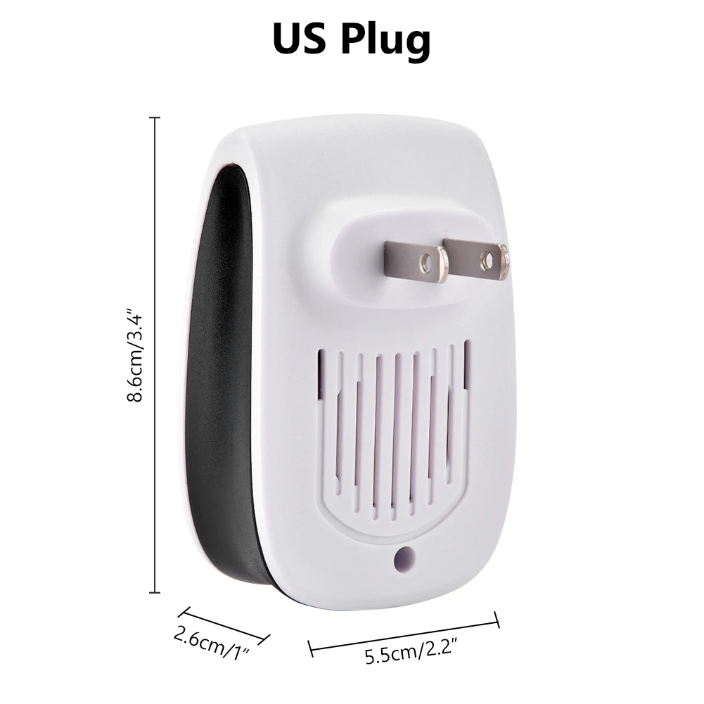 US Plug Противомоскитный убийца, заглушка для дома, средство от насекомых, ультра звуковая мышь, паук, средство от насекомых, против комаров, Ультра звуковой отпугиватель вредителей - Цвет: US Plug