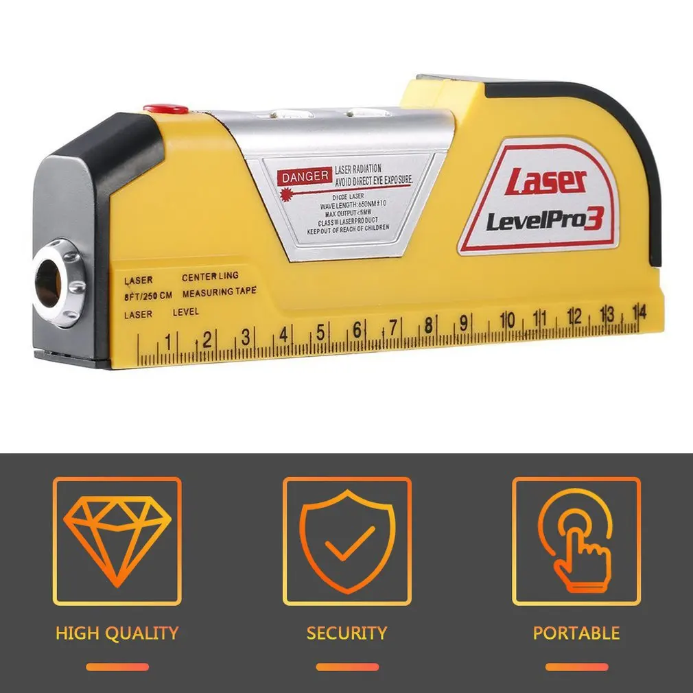 Infrared Laser Level Ruler Horizontal Meter Tape Scale Multi functional Measure Instrument Vertical Equipment Measuring Tool|Лазерные