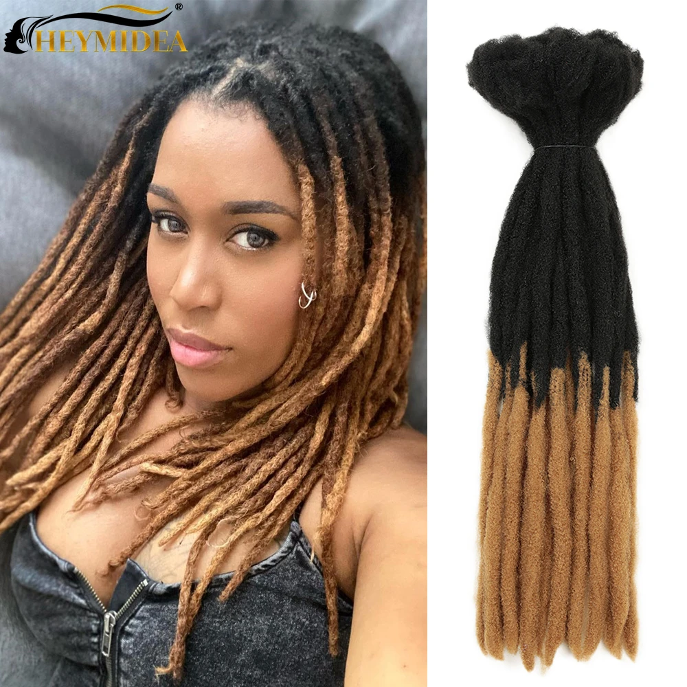 

22inch Handmade Dreadlocks Synthetic Hair Extensions Soft Long Straight Ombre Crochet Braid For Afro Women And Men Hair HeyMidea