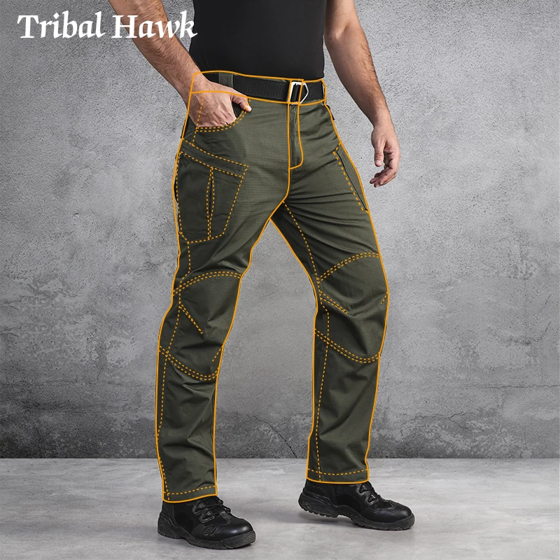Новые тактические брюки карго мужские военные спецназ армейские боевые брюки много карманов армейские активные водонепроницаемые камуфляжные брюки XXL