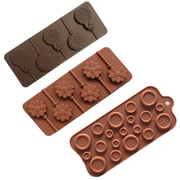 

Top Cute button Shape Silicone Mold Jelly Soap Chocolate mould DIY baking Cake Decorating tools kitchen accessories Bakeware new