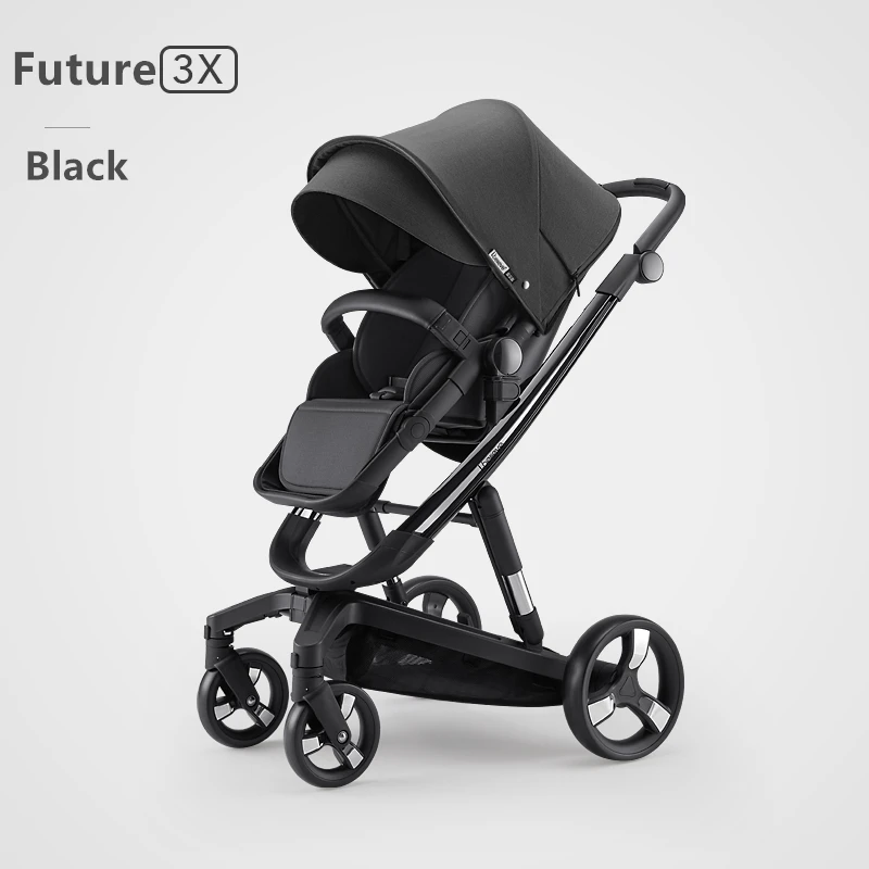Smart Brake System High Landscape Baby Stroller 3 in 1 Hot Mom Pink Stroller Reversible Portable Baby Trolley Traveling Pram