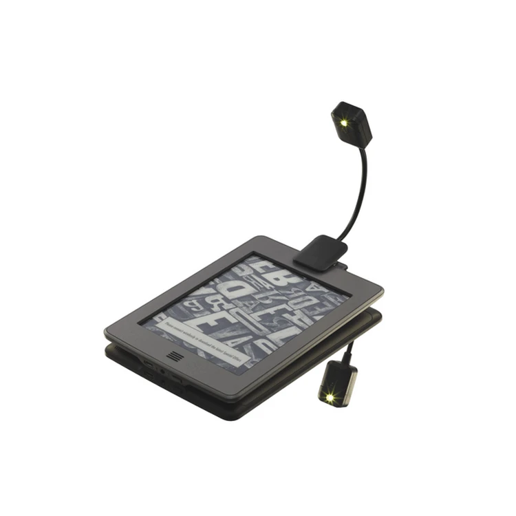 

Battery Power Brightness Mini Led E-read Book Light Clip on Led Book Lamp For Kindle Reader Black Case Reading Lamp Flexible