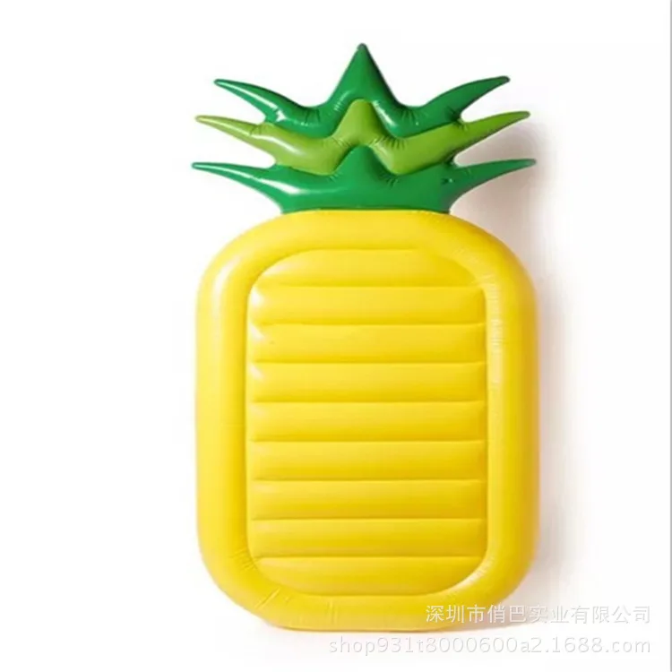 Currently Available Double Color Leaf Pineapple-shaped Floating Mat Inflatable Floating Row Floating Bed Watermelon Floating Row