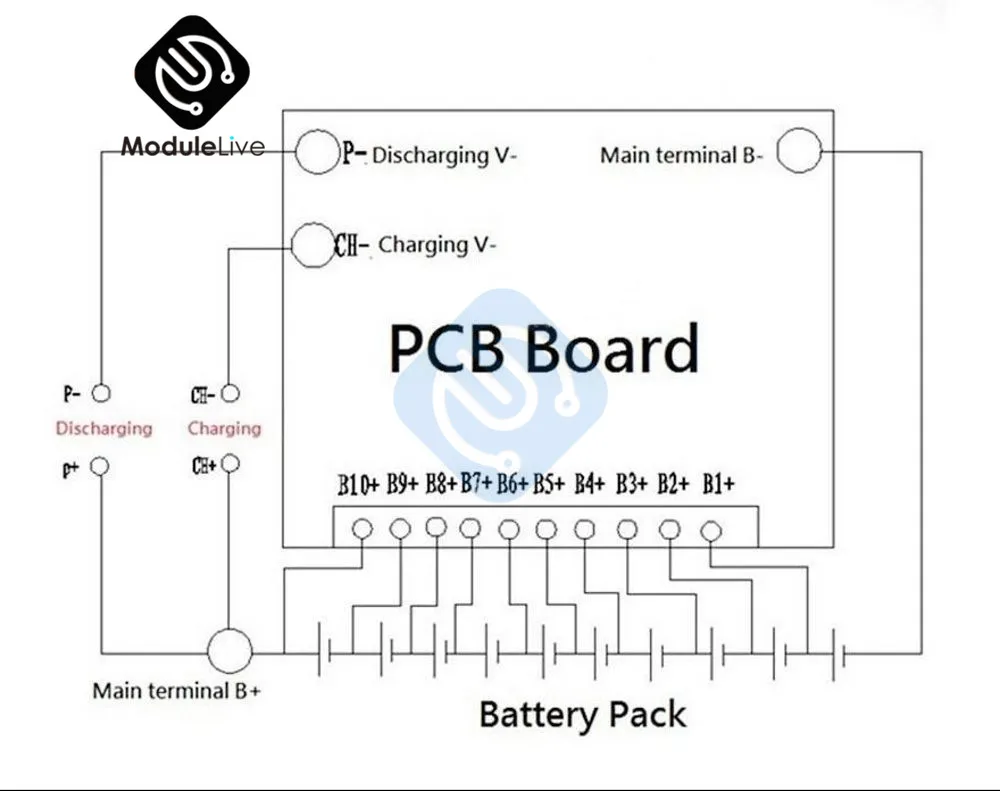 10S 36V 40A литий-ионный аккумулятор 18650 защита батареи BMS печатная плата баланс литиевая батарея Защитная плата модуль