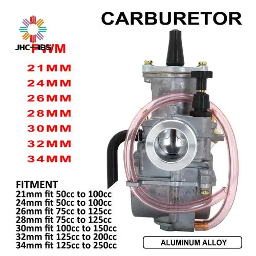 Tanie Motocykl PWK 21 24 26 28 30 32 34MM Carburador gaźnik PWK Carb do uniwersalnego ATV Buggy Quad gokart jet rower wyścigowy